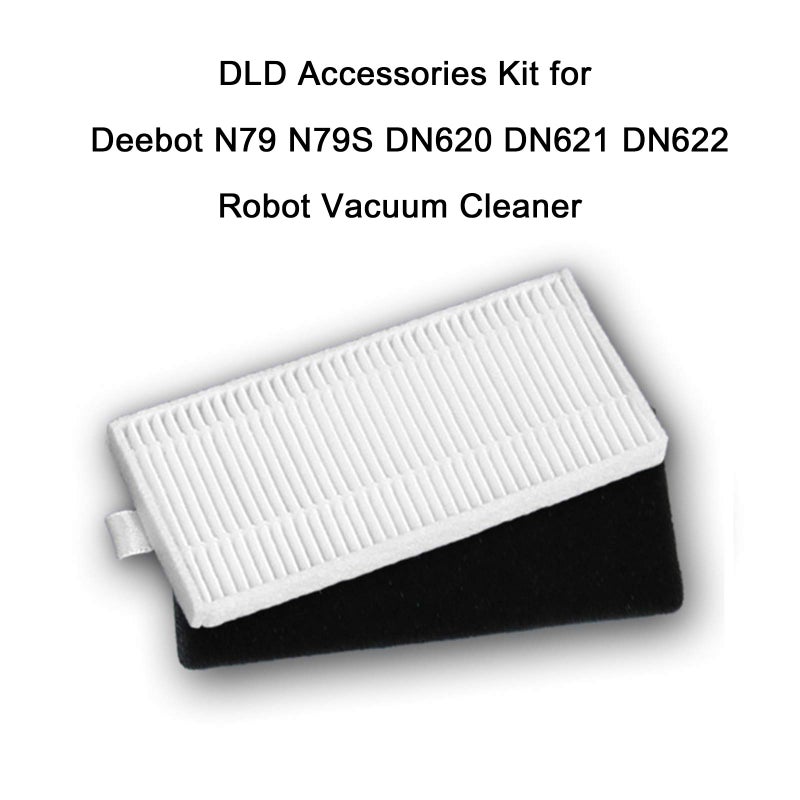 DLD Accessories Kit for Ecovacs Deebot N79 N79S DN620 DN621 DN622 Robot Vacuum Cleaner Replacement Parts Pack of Main Brush, Hepa Filter, Side Brush - Image 3